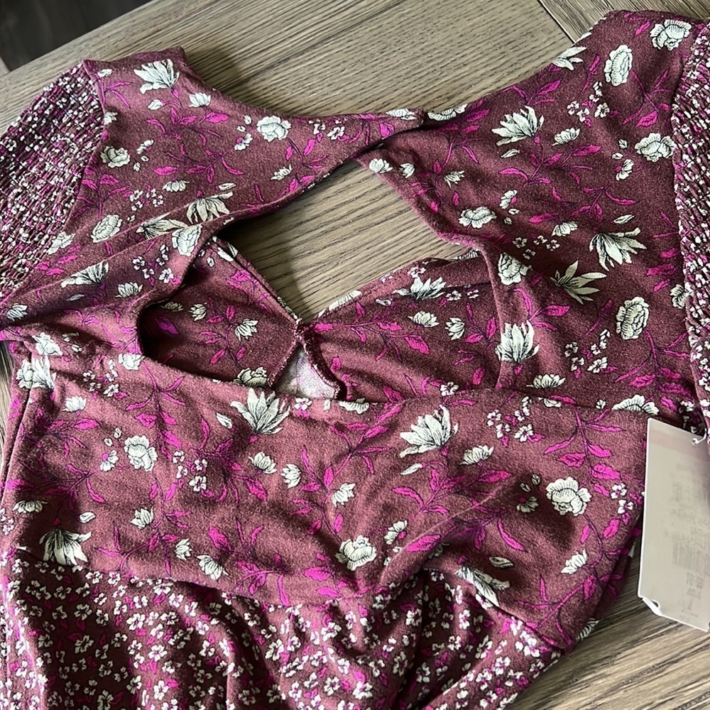 Free People love story maxi dress in winter mixed floral SXS 198$ - Picture 13 of 15